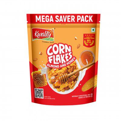 Kwality Corn Flakes with Almond & Honey, 1kg