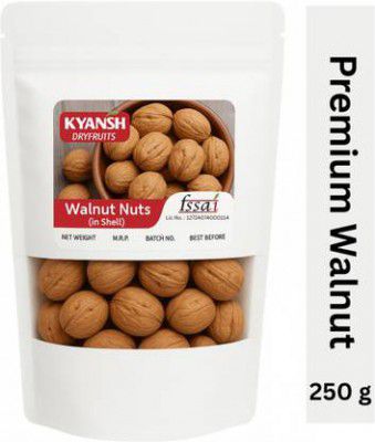 Kyansh Premium Whole Walnuts – Natural, Fresh, Crunchy, High in Omega-3 Walnuts  (250 g)