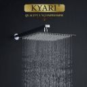 Kyari - PREMIUM 8 x 8 Ultra Slim Shower + EXTRA Heavy Arm Shower Complete Set Shower Head...