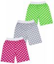 KYDA KIDS 100% Cotton Girls Shorts - Regular Fit Dotted Printed Trousers for Girls, Multicolor (Pack of 3)...