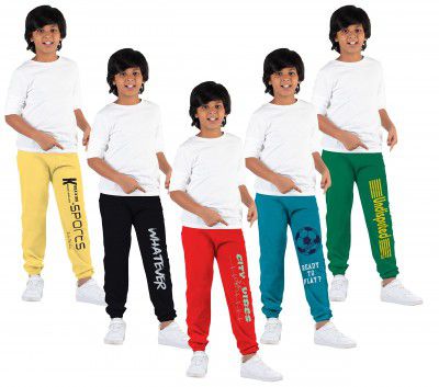 KYDA KIDS Boys Loose Fit Trackpants (Pack of 5)