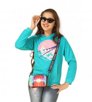 KYDA KIDS Girls Cotton Hooded Neck Hoodies - Sweatshirt with Hoodies Full Sleeves Girls Winter Wear