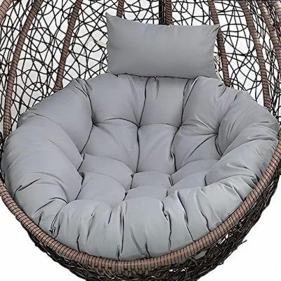 KYNE Microfibre Round Cushion for Hanging Basket Round Shape Swing Chair Cushions (Grey)