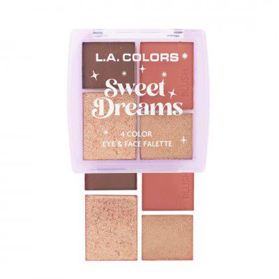 L.A. Colors 4-Color Eye & Face Palette Sweet Dreams | Travel-Friendly Shades