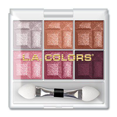 L.A Colors 6 Color Eyeshadow Palette, Delicate, 4g