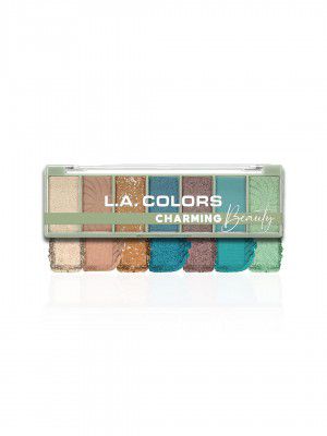 L.A. COLORS Alluring Charming Beauty 7-Color Eyeshadow Palette, Vibrant Pigmented Shades, Long-Lasting Wear, Perfect