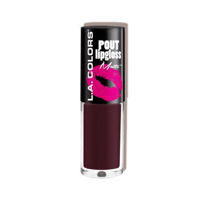 L.A. Colors Pout Matte Lipgloss, Kiss and Tell Purple, 4g