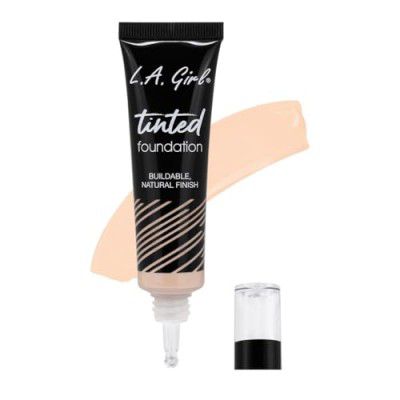 L.A Girl -Tinted Foundation - Medium Beige | Sheer to medium coverage and a natural finish | Needle tip nozzle for mess free application | Paraben-free, cruelty-free, & vegan | 30 ml