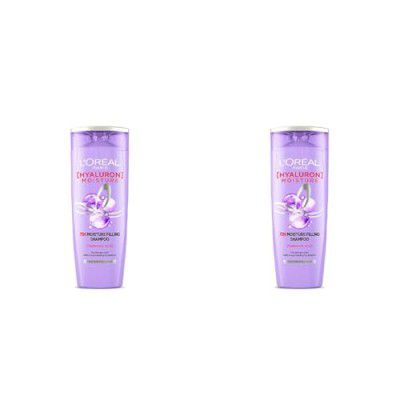 L Oréal Paris Moisture Filling Shampoo, With Hyaluronic Acid, For Dry & Dehydrated Hair, Adds Shine & Bounce, Hyaluron Moisture 72H, 340ml (Pack of 2)