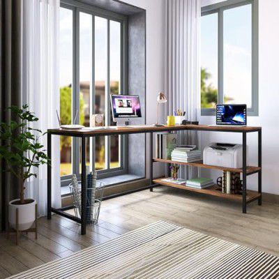 Klaxon L Shaped Study Table for Students and Adults/Computer Table