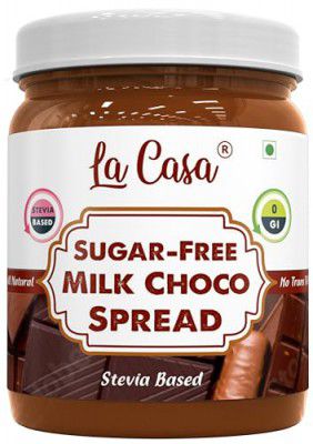 La Casa Sugar-Free Milk Chocolate Spread | Stevia Based | All Natural | Product of India | 350g |