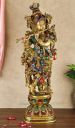 La Creativity Lord Murli Manohar Krishna Krishan Brass Statue Height 30 Inches...