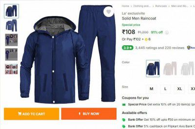 La exclusivite Solid Men Raincoat