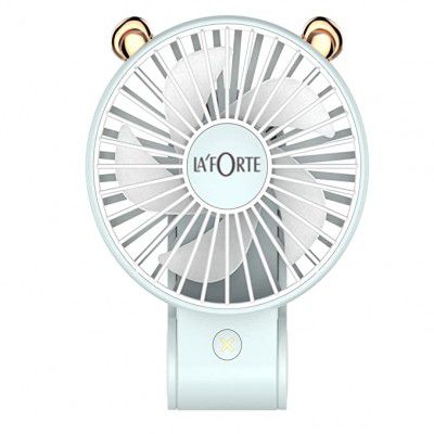 La Forte Portable Usb/Battery Fan Foldable - Desk, Hand and Neck Hanging Fan (1200 mAH) (Blue)