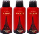 La French Paris City of Dream long lasting body spray Deodorant Pack 3 Body Spray - (450 ml, Pack of 3)...