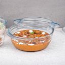 La Opala, Cook Serve Store, Borosilicate Glass Casserole with Lid, Round 1.6 L, 1 pc, Transparent...