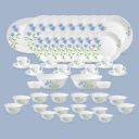 La Opala Diva Classique Collection Opal Glass Crockery | for Family of 8...