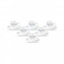 La Opala Diva, Opal Glass Cup & Saucer Set Tulip Regular 12 pcs...