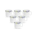 La Opala Diva, Pearl Collection Opal Glass Crockery | Coffee Mug Regular, Set of 6...
