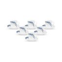 La Opala Diva, Quadra Collection, Opal Glass Coffee Cup & Saucer Set 12 Pcs, Belladonna, White, 125 ML...