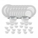 La Opala Diva Velvett Collection Opal Glass Crockery | for Family of 8 | Dinner Set 45 pcs Tudor Grey ...