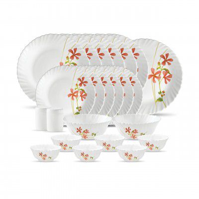 La Opala, Novo Collection, Opal Glass Dinner Set 23 pcs, Coral Charm
