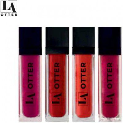 LA OTTER Liquid Lipstick Smudge Proof  (Red, purple, pink, 16 ml)