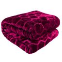 LA VERNE Woolen Blend Warm & Cozy Mink Blanket for Heavy Winters for Double Bed, Super Soft Mink Embossed Blanket (Maroon)...