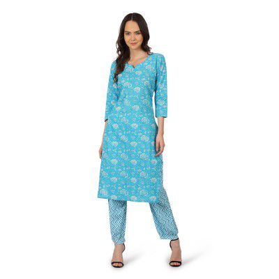LABEL PREESHA Women's Floral Print Traditional Cotton Straight Kurti || Csual Kurta || Office wear