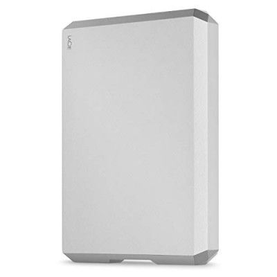 LaCie Mobile Drive 4TB External Hard Drive HDD – Moon Silver USB-C USB 3.0, for Mac and PC Desktop, 1 Month Adobe CC (STHG4000400)