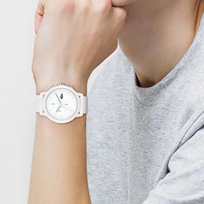 Lacoste 12 Chrono Qtz Fashion Chrono White Round Dial Men's Watch - 2011246