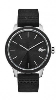 Lacoste Lacoste.12.12 Qtz Basic Black Round Dial Men's Watch | Black Color Band - 2011087