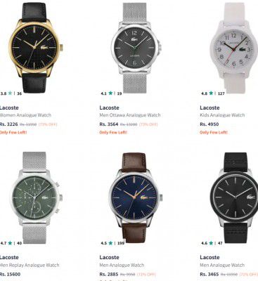 Myntra : Upto 65% OFF - Lacoste Watches