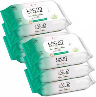 Lacto Calamine Daily Cleansing wipes (150 Wipes)