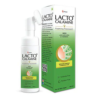 Lacto Calamine Neem Aloe Turmeric Foaming Face wash | 150 ml x Pack of 1