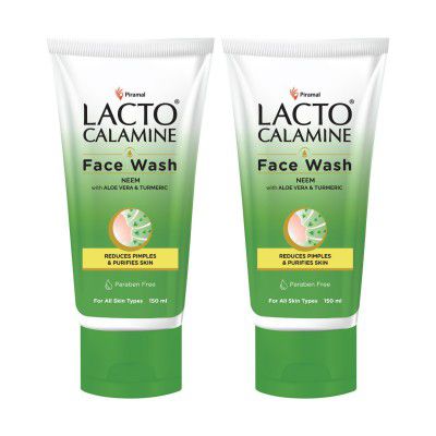 Lacto Calamine Neem Face Wash With Aloe Vera & Turmeric | 150ml each- Pack of 2