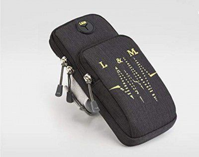 LAFILLETTE Multifunctional Outdoor Sports Armband Running Bag Mobile Arm Bag Mobile Hand Bag (Black)