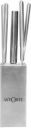LAFORTE Silver 05 Pcs German Steel Premium Premium 05 pcs Stainless Steel Sharp knife with Metal storage Block Silver Kitchen Tool Set  (Silver, Knife, Peeler)...