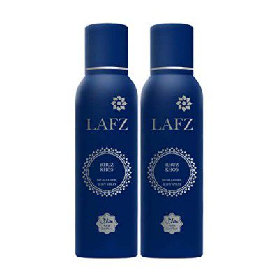 LAFZ No Alcohol Deodorant Body Spray (Rhuz Khos Pack of 2)