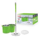 LAGO MOP (Spin Steelo 2 Pads with Duo Advantage Having SS Wringer and SS MOP Head)...