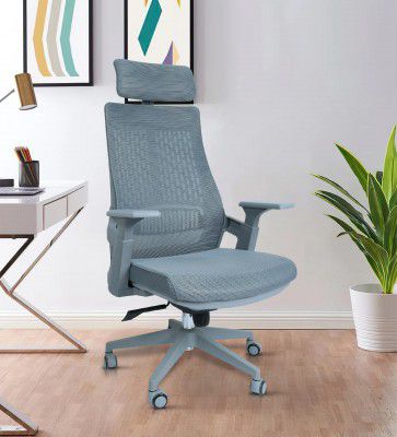 Lakdi The Furniture Co High Back Mesh Office Chair with Headrest