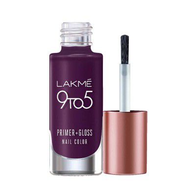 Lakmé 9To5 Primer + Gloss Nail Colour, Purple Haze, 6 ml