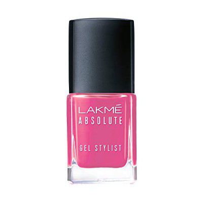 LAKMÉ Absolute Gel Finish Stylist Shimmery Nail Color|| Pink Date|| 12Ml