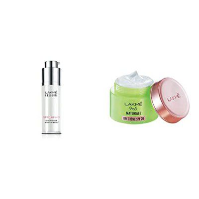 Lakmé Absolute Perfect Radiance Skin Serum, Lightening & Brightening, 30ml And Lakmé 9 to 5 Naturale Day Creme SPF 20, 50 g