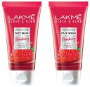 LAKMÉ Blush & Glow Strawberry Refreshing Gel Face Wash 150 G (Pack Of 2)...