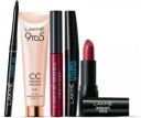 Lakmé Eyeconic Curling Mascara Black 9 ml+Eyeconic Kajal Black 0.35 g+Cushion Matte Lipstick (5 Items in the set)...
