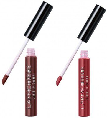 LAKMÉ Forever Matte Liquid Lip Color - 34 Brown Sheer & Lakme Forever Matte Liquid Lip Colour Combo