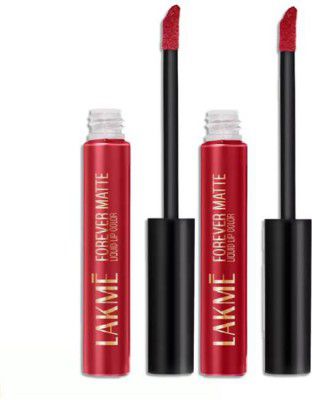 Lakmé Forever Matte Liquid Lip Colour | Red Velvet + Red Revival (Red Velvet and Red Revival, 11.2 ml)
