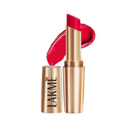 Lakme Powerplay Priming Matte Lipstick, Red Coat, 3.6g 