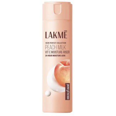 Lakme Peach Milk Ceramide Moisturizer - 200ml, with Hyaluronic & Vitamin E for Deep Moisturizing and Skin Strengthening | For Dry Skin, Normal Skin & Sensitive Skin